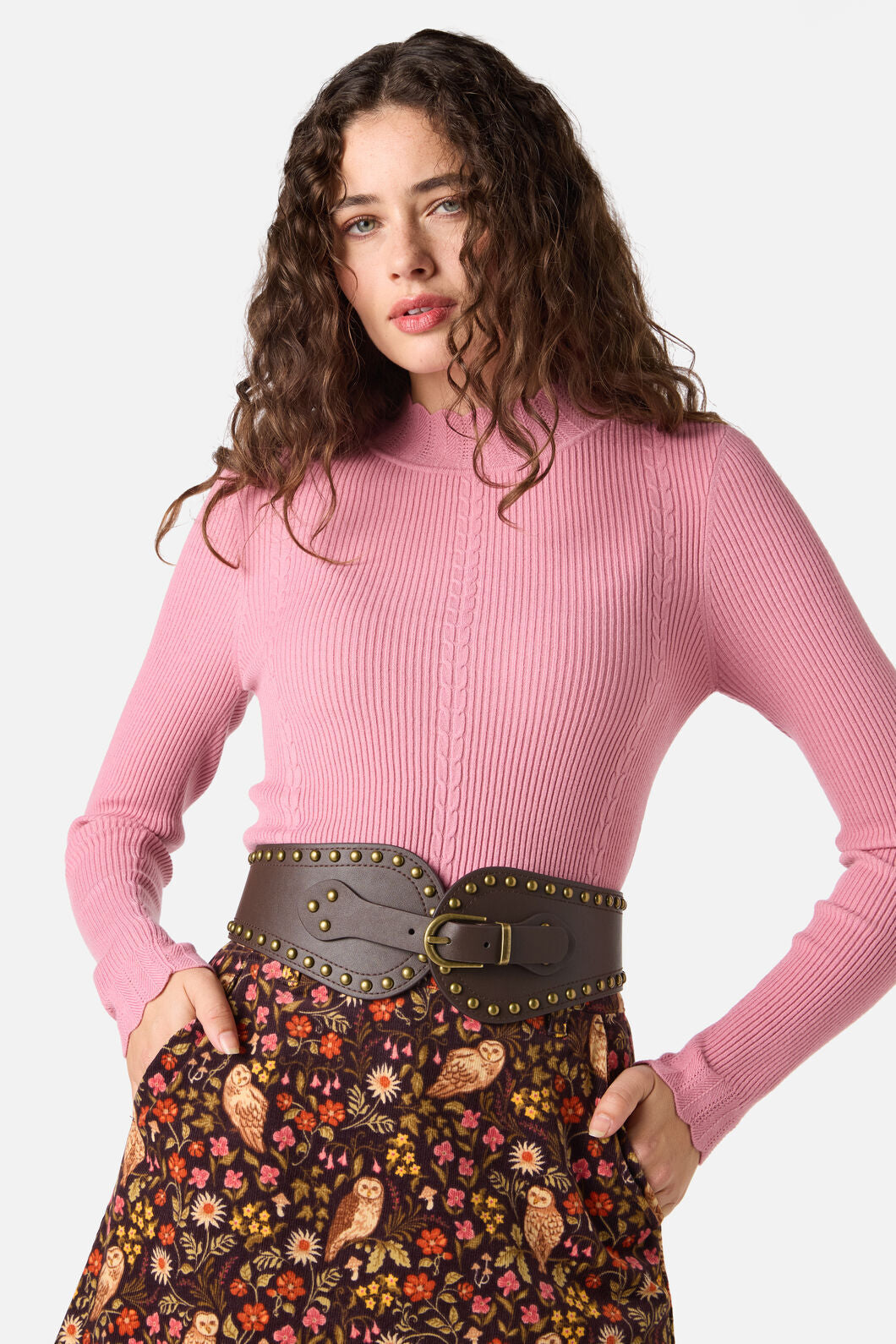 Princess Highway - Stud Waist Belt - chocolate