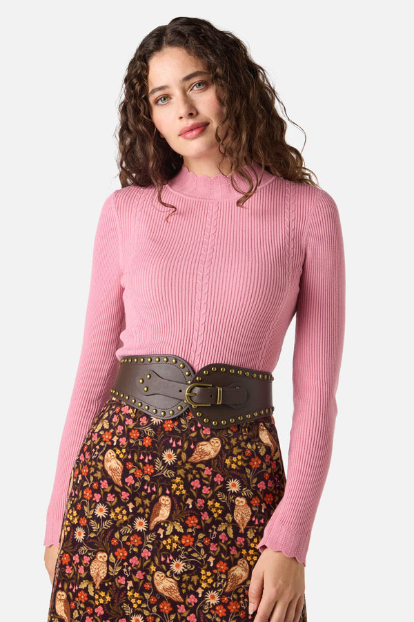 Princess Highway - Stud Waist Belt - chocolate
