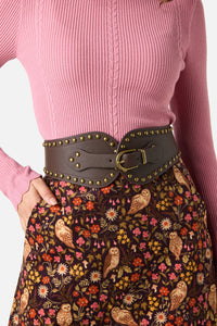Princess Highway - Stud Waist Belt - chocolate