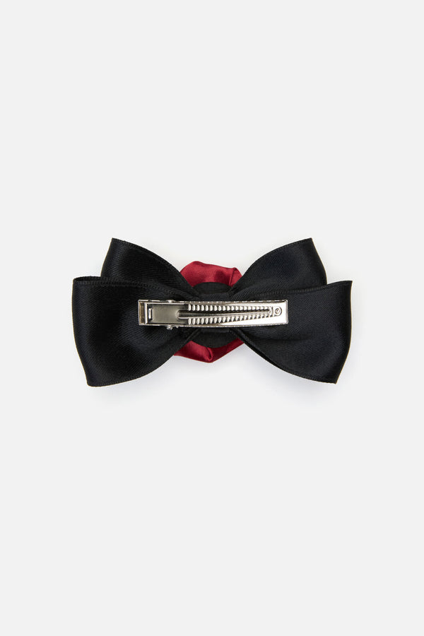 Princess Highway - Rose Bow Slide Hair Clip - black