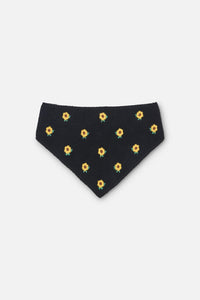 Princess Highway - Sunflower Knit Head Scarf - black