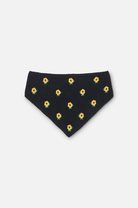 Princess Highway - Sunflower Knit Head Scarf - black