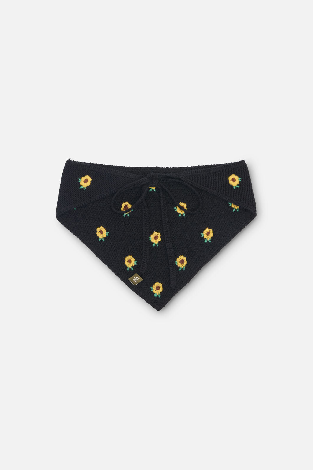 Princess Highway - Sunflower Knit Head Scarf - black