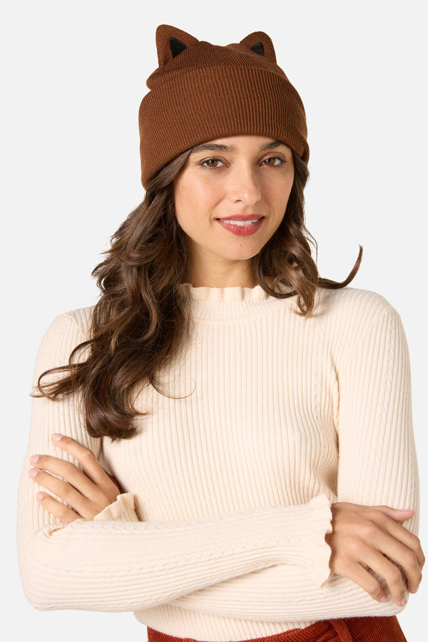 Princess Highway - Fox Ears Beanie - chocolate