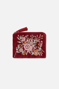 Princess Highway - Wine Velvet Makeup Pouch - wine
