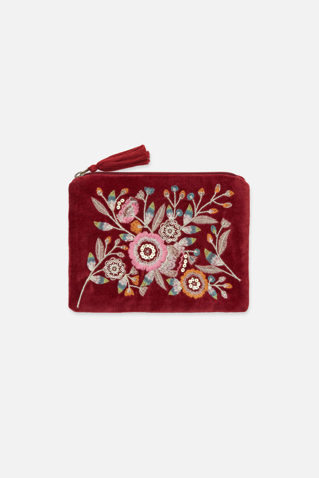 Princess Highway - Wine Velvet Makeup Pouch - wine