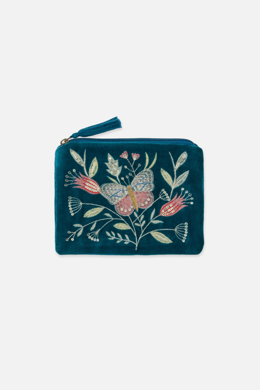 Princess Highway - Teal Velvet Makeup Pouch - teal