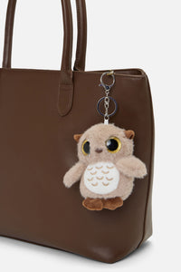 Princess Highway - Owl Bag Charm - tan
