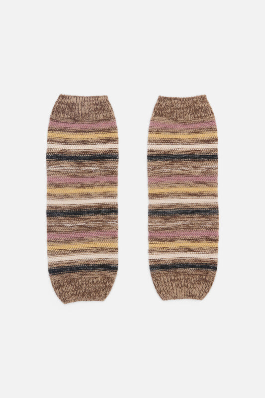 Princess Highway - Chocolate Striped Leg Warmers - chocolate