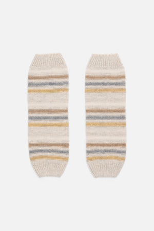 Princess Highway - Cream Striped Leg Warmers - cream