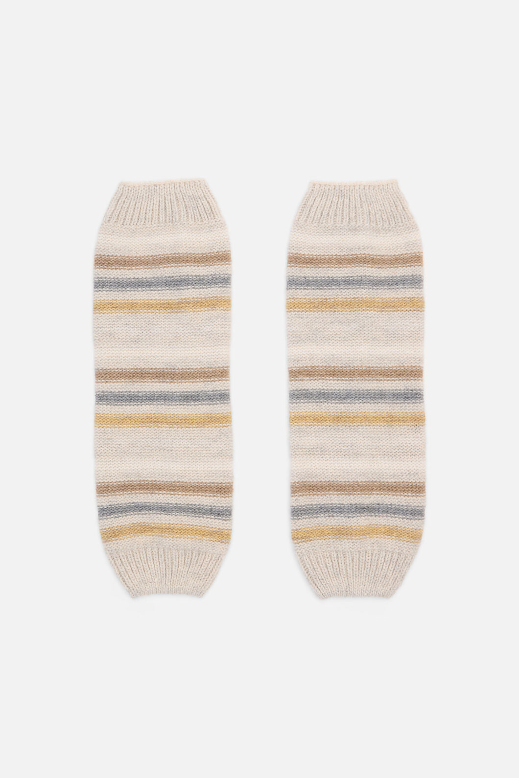 Princess Highway - Cream Striped Leg Warmers - cream