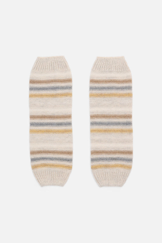 Princess Highway - Cream Striped Leg Warmers - cream