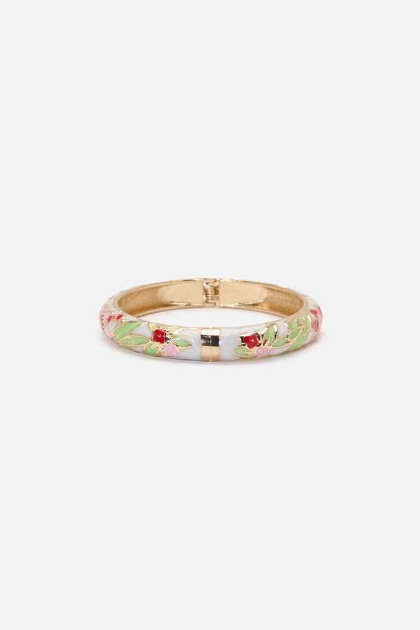 Princess Highway - Cream Floral Bangle - cream