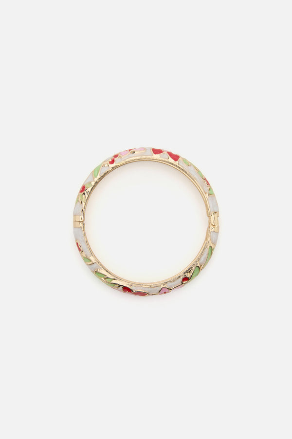 Princess Highway - Cream Floral Bangle - cream