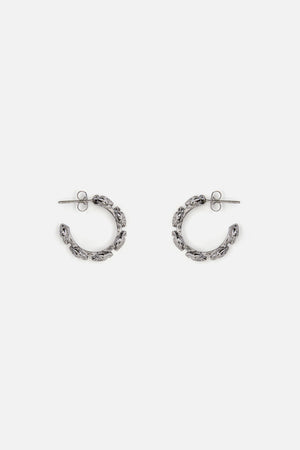 Princess Highway - Rose Hoop Earrings - silver