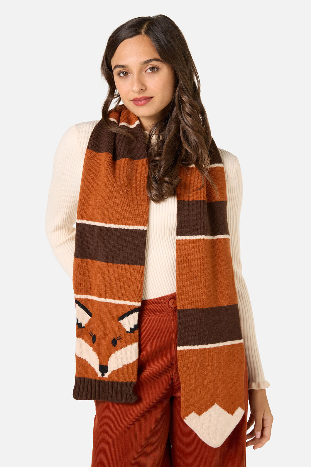 Princess Highway - Fox Knit Scarf - orange