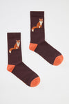 Princess Highway - Fox Sock - chocolate