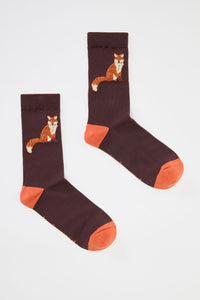 Princess Highway - Fox Sock - chocolate
