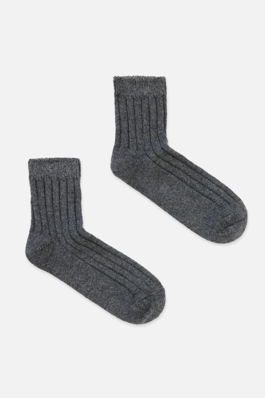 Princess Highway - Grey Warm Wool Rib Socks - grey