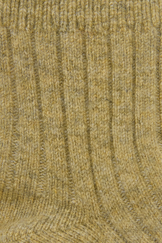 Princess Highway - Olive Warm Wool Rib Socks - olive