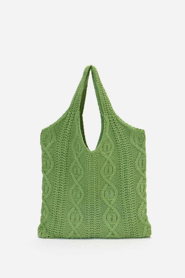 Princess Highway - Cable Knit Bag - green
