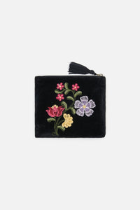 Princess Highway - Joelle Velvet Card Purse - black