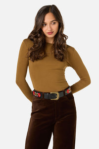 Princess Highway - Joelle Embroidered Belt - black