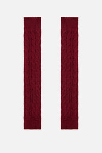Princess Highway - Dark Red Long Fingerless Gloves - dark-red