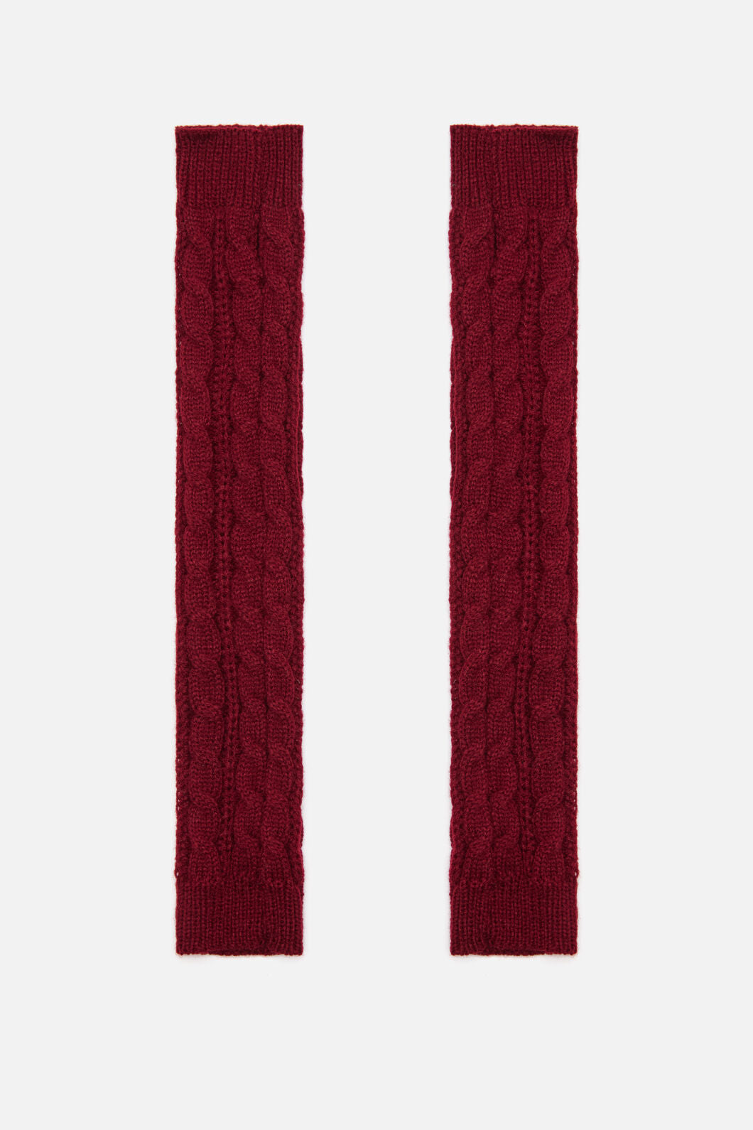 Princess Highway - Dark Red Long Fingerless Gloves - dark-red