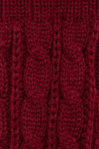 Princess Highway - Dark Red Long Fingerless Gloves - dark-red