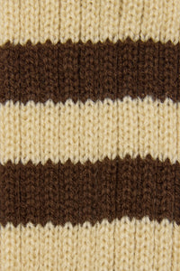 Princess Highway - Long Striped Fingerless Gloves - chocolate