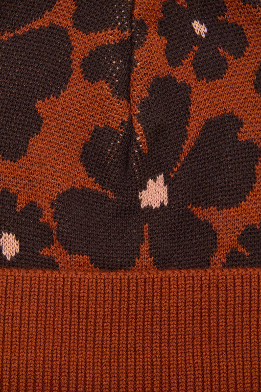 Princess Highway - Donna Flower Knit Beanie - rust