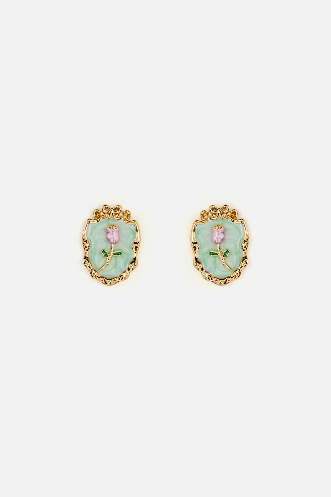 Princess Highway - Framed Tulip Earrings - gold