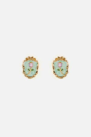 Princess Highway - Framed Tulip Earrings - gold
