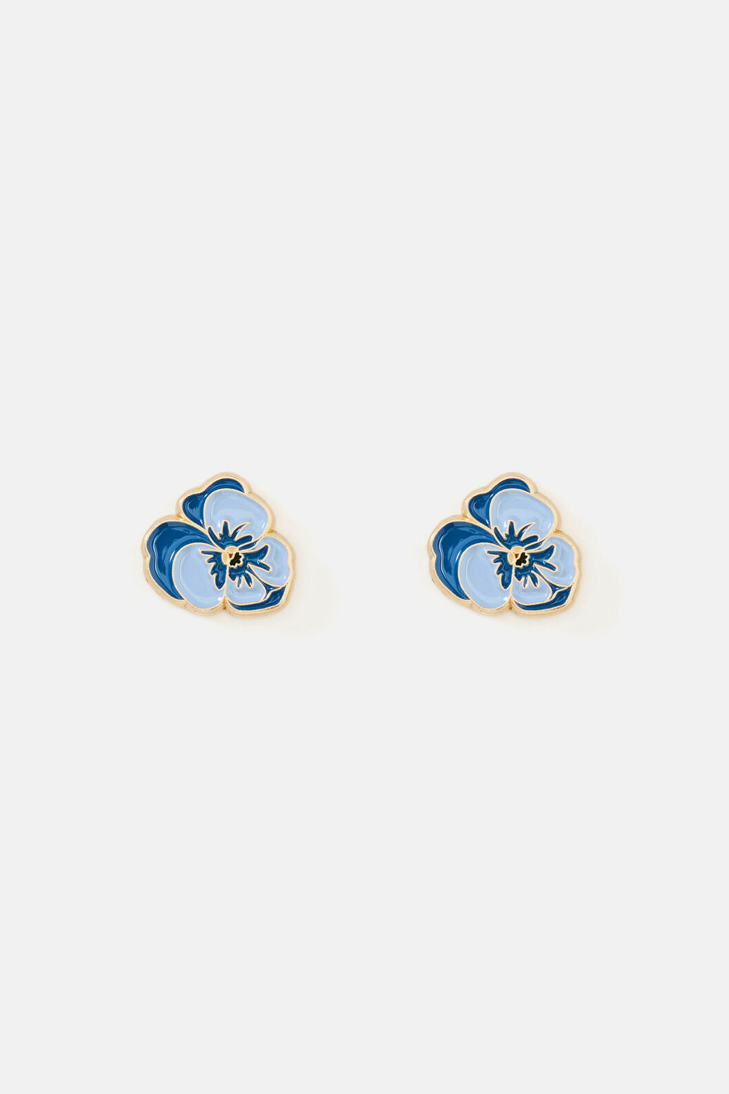 Princess Highway - Iris Pansy Stud Earrings - blue