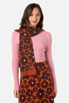 Princess Highway - Donna Flower Knit Scarf - rust