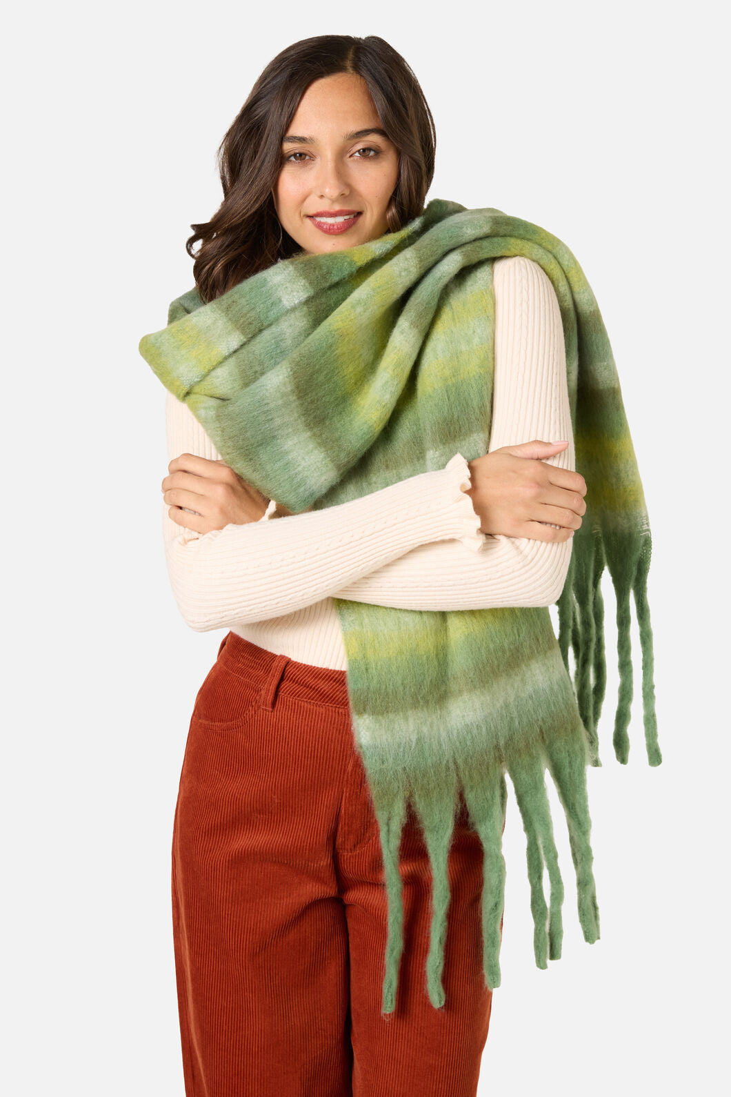 Princess Highway - Green Soft Scarf - green