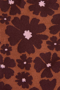 Princess Highway - Rust Donna Flower Sock - rust