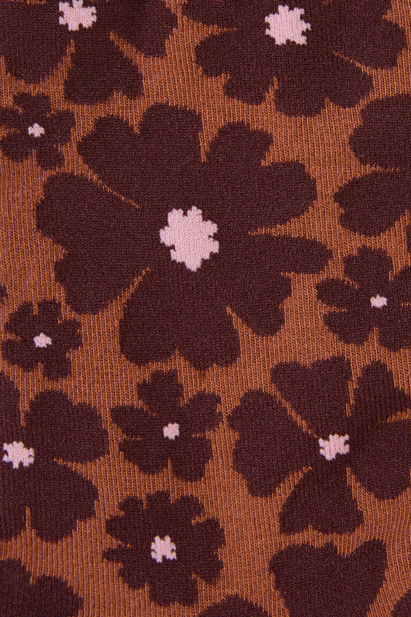 Princess Highway - Rust Donna Flower Sock - rust