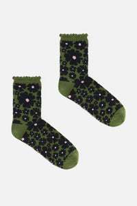 Princess Highway - Olive Donna Flower Sock - olive