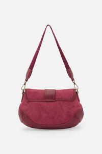 Princess Highway - Plum Faux Suede Buckle Bag - plum