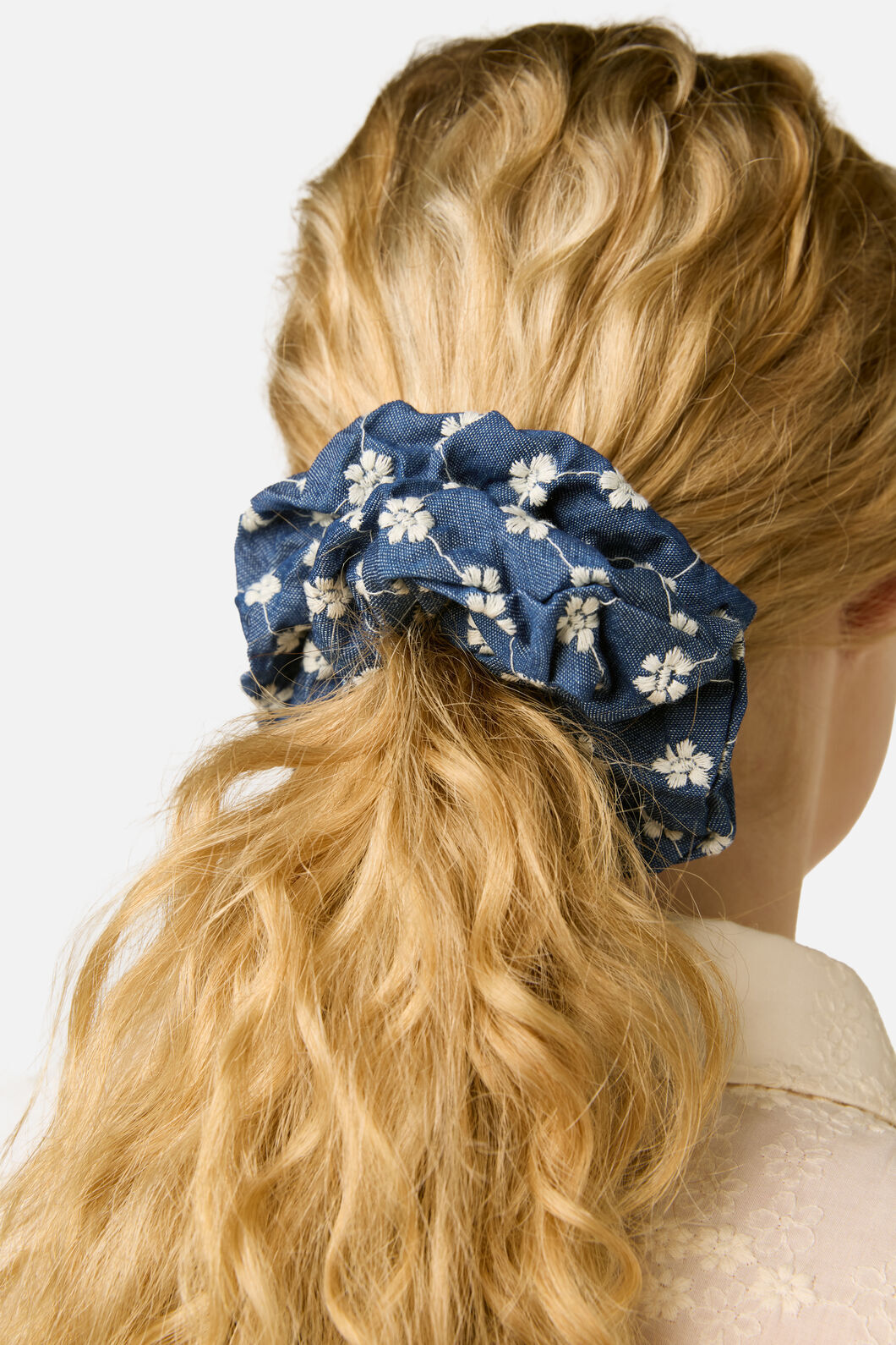 Princess Highway - Denim Daisy Scrunchie - indigo