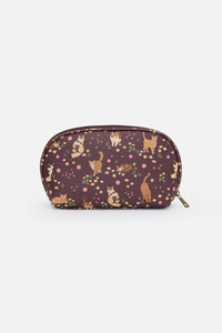 Princess Highway - Cute Cats PU Make Up Purse - plum