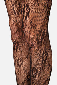 Princess Highway - Rose Fishnet Tights - black