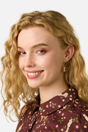Princess Highway - Cute Cats Earrings - natural