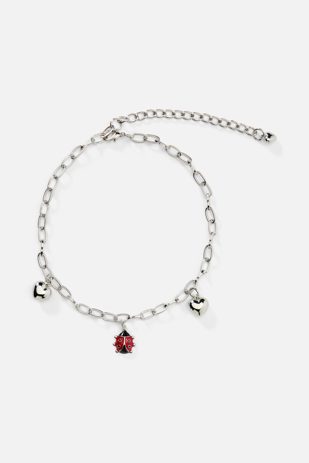 Princess Highway - Ladybug & Hearts Necklace - silver