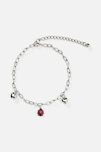 Princess Highway - Ladybug & Hearts Necklace - silver