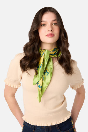 Princess Highway - Twiggy Satin Scarf - green