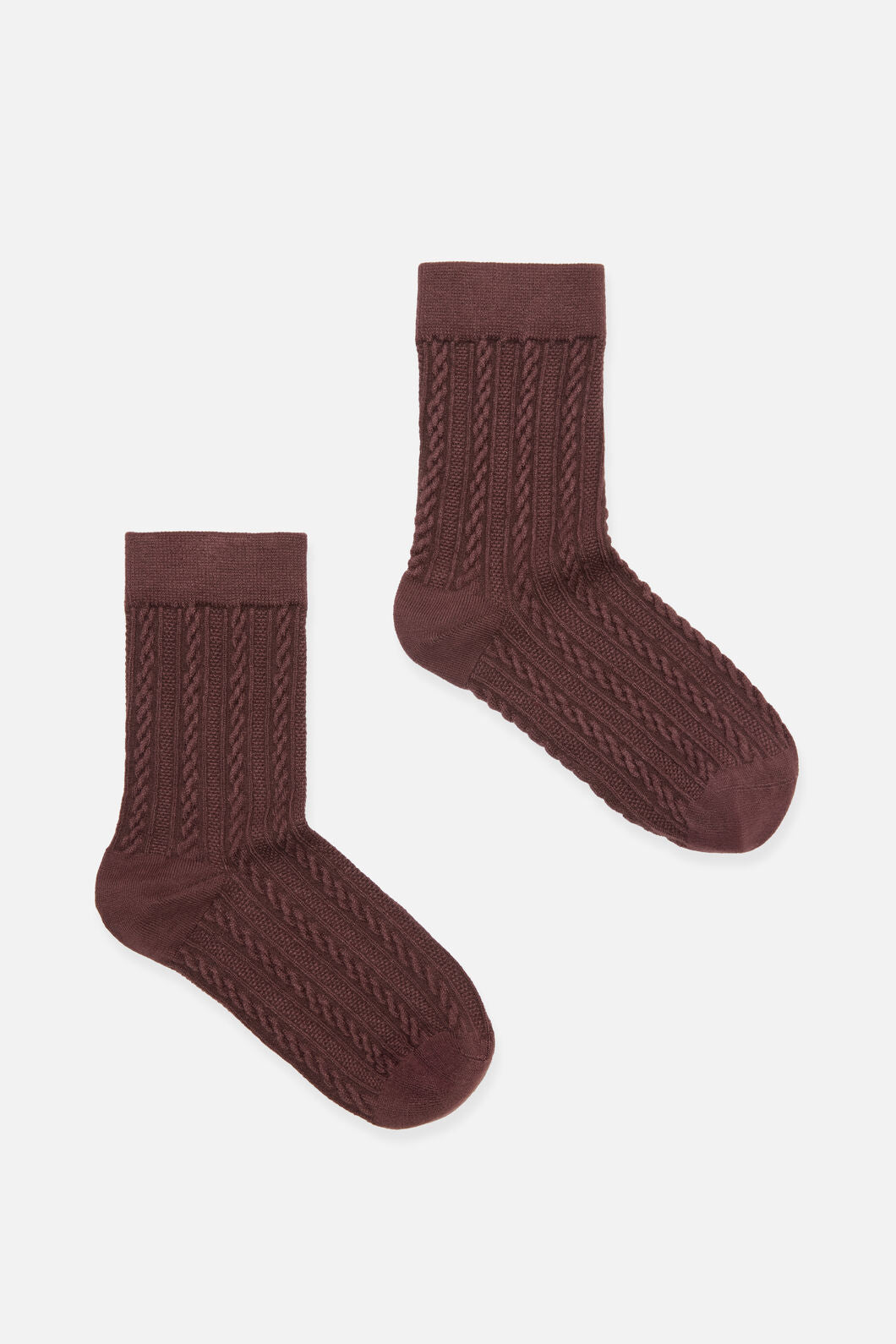 Princess Highway - Cable Texture Sock - chocolate