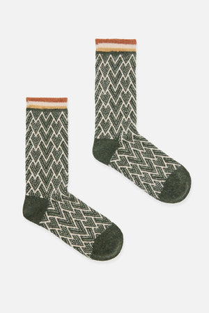 Princess Highway - Snuggle Heart Sock - olive